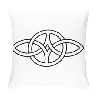 Personality  Celtic Friendship Symbol. The Serch Bythol Design. Celtic Style Interlaced Pattern Isolated Vector. Nordic Symbol. Pillow Covers