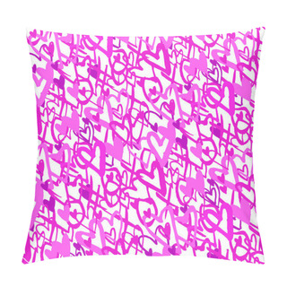 Personality  Pattern With Hand Painted Hearts Pillow Covers