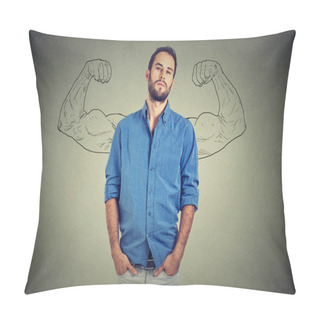 Personality  Strong Man, Self Confident Young Entrepreneur Pillow Covers