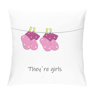 Personality  Card To The Party On The Occasion Of The Birth Of The Child Pillow Covers