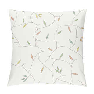Personality  Eco Print From Autumn Leaves. Seamless Floral Pattern. Nature Simple Background For Fabric, Cloth Design, Covers, Manufacturing, Wallpapers, Print, Gift Wrap And Scrapbooking. Pillow Covers