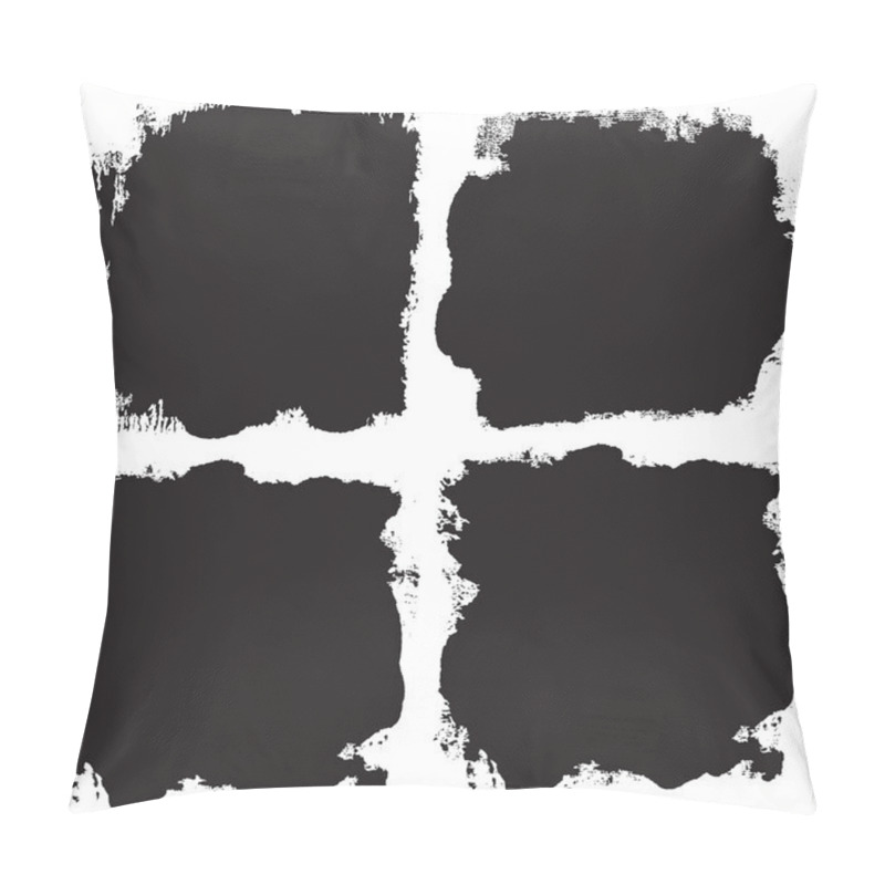 Personality  Grunge, sckratched rectangles pillow covers