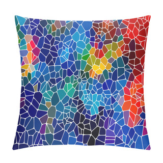 Personality  Abstract Stained Glass Background , The Colored Elements Arranged In Rainbow Spectrum Pillow Covers