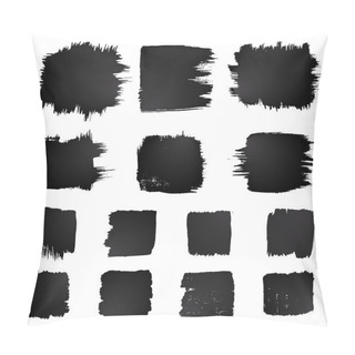 Personality  Set Of Vector Hadnpainted Brush Strokes. Pillow Covers