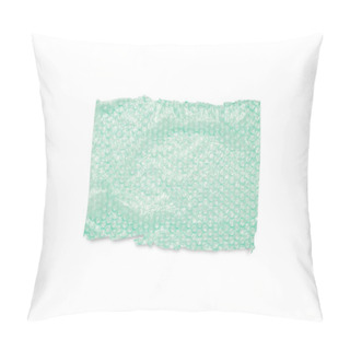 Personality  Wrapping Film With Bubbles On A White Isolated Background. Flat Lay, Top View Pillow Covers