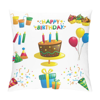 Personality  Birthday Icons Pillow Covers