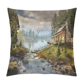 Personality  House By The Creek Pillow Covers
