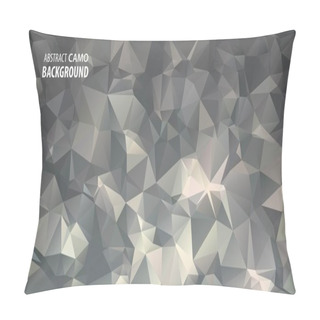 Personality  Abstract Military Camouflage Background Made Of Geometric Triangles Shapes. Vector Illustration. Pillow Covers