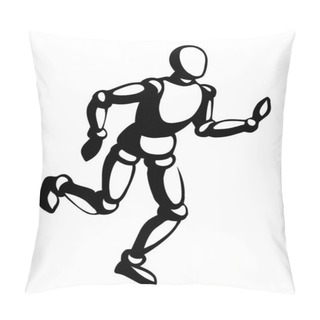 Personality  Man Is A Puppet. Vector Drawing Pillow Covers