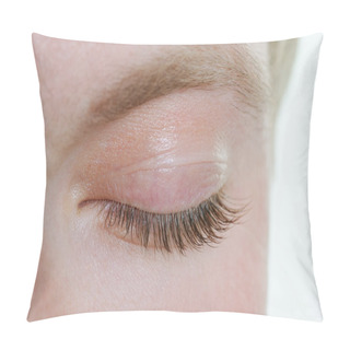 Personality  Macro Picture Of A Man Closed Eye Pillow Covers