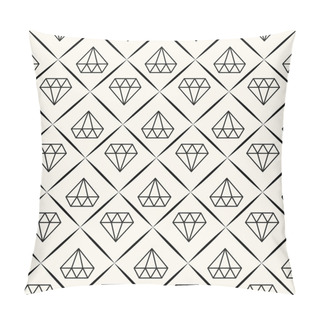 Personality  Vector Seamless Retro Pattern, With Diamonds. Pillow Covers