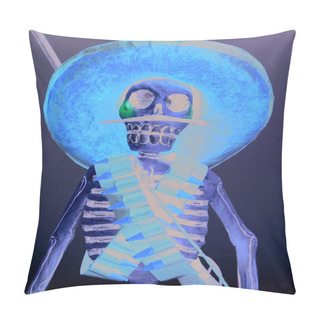 Personality  Traditional Mexican Skeletal Men Pillow Covers