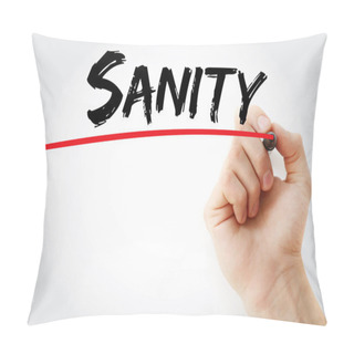 Personality  Hand Writing Sanity With Marker Pillow Covers