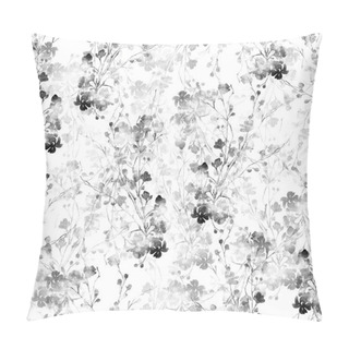 Personality  Imprints Of Flowering Branches Pillow Covers