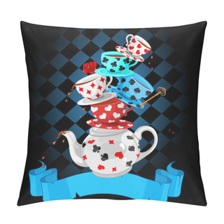 Personality  Wonderland Mad Tea Party Pyramid Design Pillow Covers