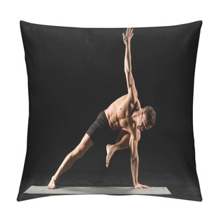 Personality  Man Standing In Yoga Position Pillow Covers