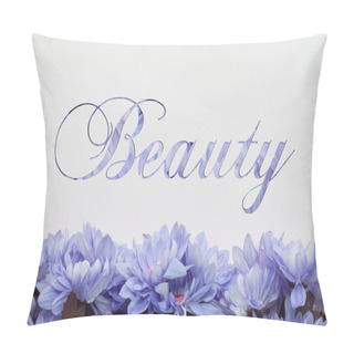 Personality  Beauty  Flowers Decoration , Floral Background And Beautiful Handwriting Pillow Covers