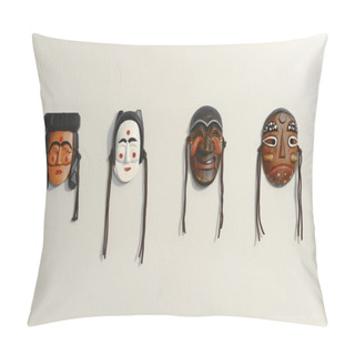 Personality  Korean Traditional Mask Pillow Covers