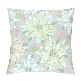 Personality  Seamless Pattern Of Botanical Flowers And Petals. Pillow Covers