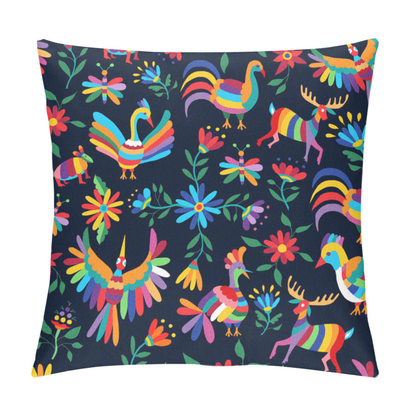 Personality  Colorful spring pattern of wild animal and flower pillow covers