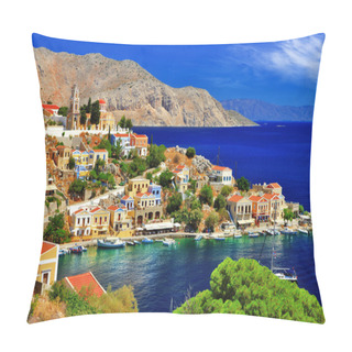Personality  Wonderful Greece. Symi Island , Dodecanese Pillow Covers