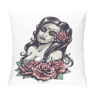 Personality  Day Of Dead Sexy Girl Pillow Covers