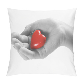 Personality  Heart In Hand Pillow Covers