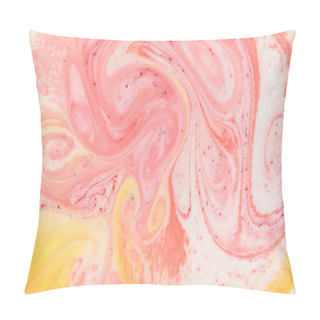 Personality  Abstract Background With Pink And Orange Paint Pillow Covers