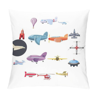 Personality  Aviation Icons Set, Cartoon Style Pillow Covers