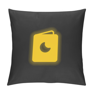 Personality  Baby Book Yellow Glowing Neon Icon Pillow Covers