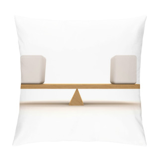 Personality  Balance With Two Big Cubes Pillow Covers