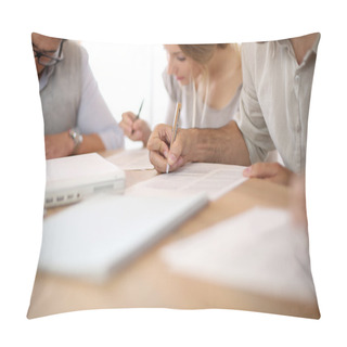 Personality  Business People Filling Application Form Pillow Covers