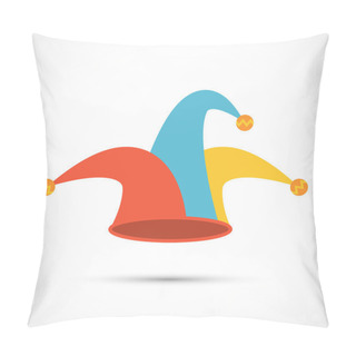 Personality  Jester Hat Flat Icon Pillow Covers