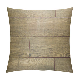 Personality Ceramic Tiles Imitating Wooden Planks In The Bathroom. Pillow Covers