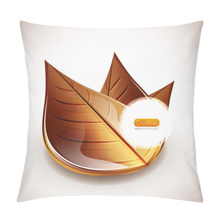 Personality  Autumn Shiny Flying Leaves Background Pillow Covers