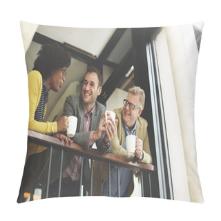 Personality  Business Team Having Coffee Break Pillow Covers