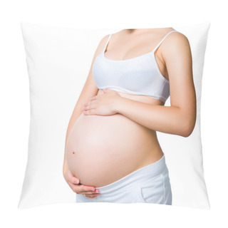 Personality  Pregnant Woman Holding Piggy Bank Pillow Covers