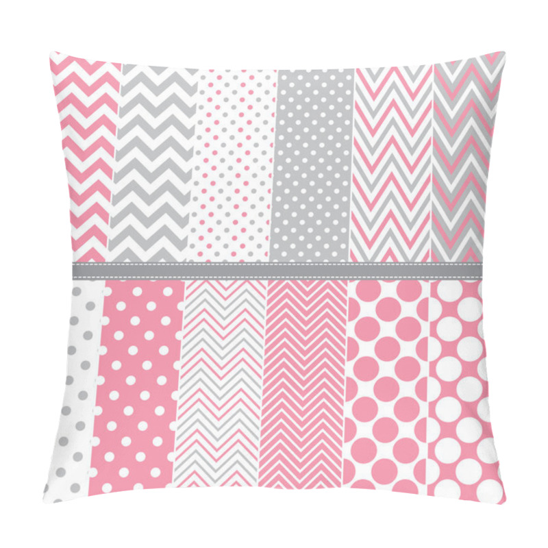 Personality  Polka Dot and Chevron seamless pattern set pillow covers