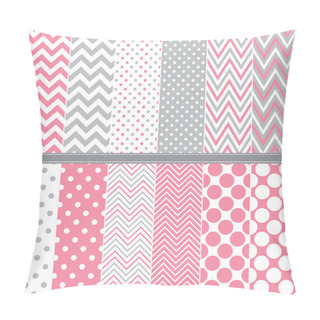 Personality  Polka Dot And Chevron Seamless Pattern Set Pillow Covers