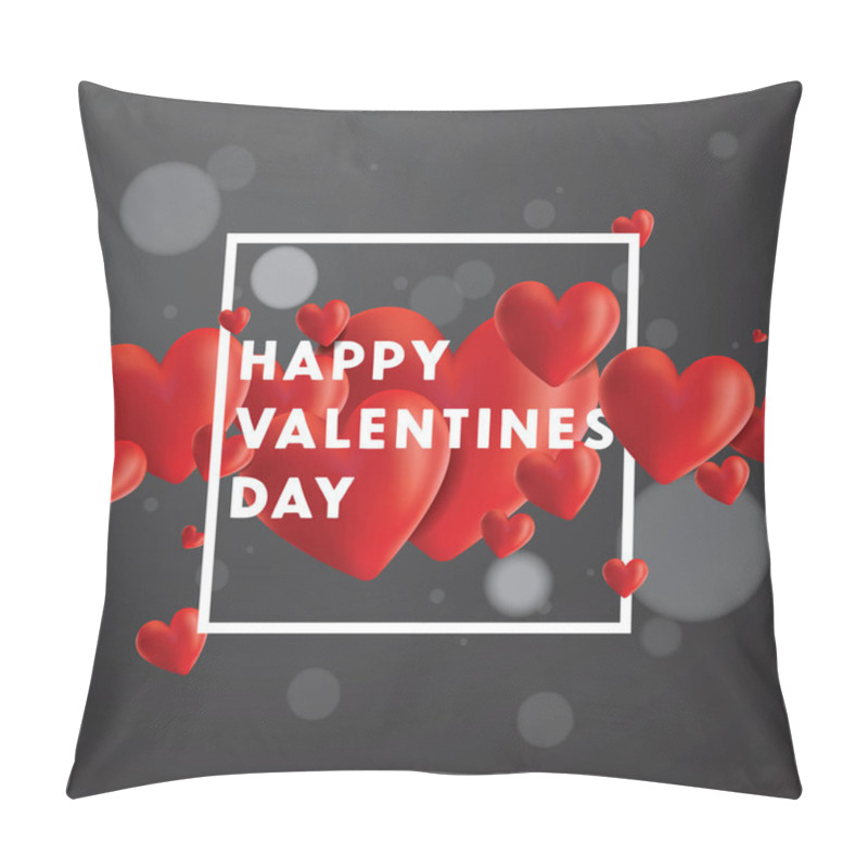 Personality  Happy Valentines Day Vector Background pillow covers