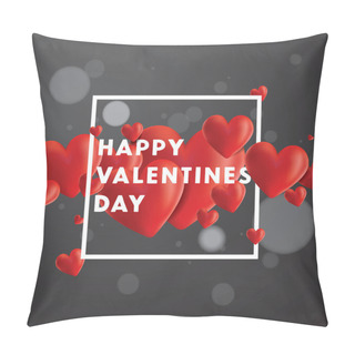 Personality  Happy Valentines Day Vector Background Pillow Covers