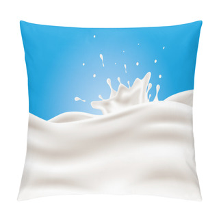 Personality  A Splash Of Milk. Vector Illustration. Pillow Covers