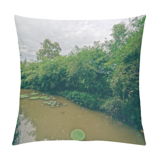 Personality  View Of Lake From Waterfront Villa In Phuket Thailand Pillow Covers