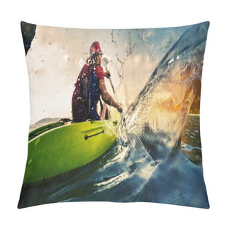 Personality  Young Lady Paddling Hard Pillow Covers