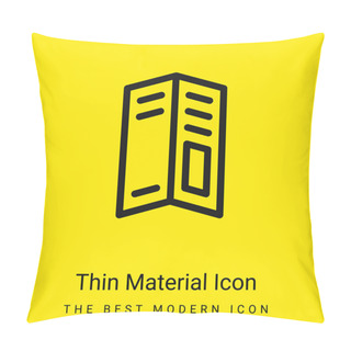 Personality  Big Brochure Minimal Bright Yellow Material Icon Pillow Covers