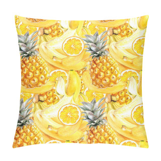 Personality  Orange, Pineapple And Banana Fruits  Pillow Covers