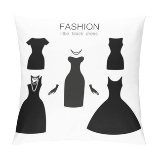 Personality  Black Dress Set Pillow Covers