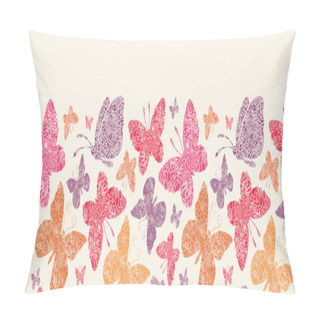 Personality  Floral Butterflies Horizontal Seamless Pattern Background Pillow Covers
