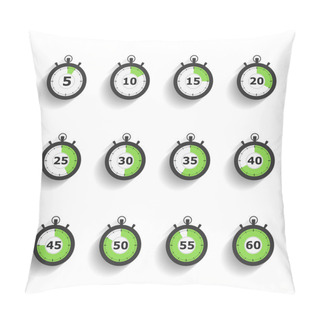 Personality  Stopwatch Icons Pillow Covers