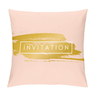 Personality  Abstract Brush Strokes Invitation Design Pillow Covers